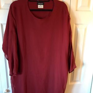 Eskandar two-layered top. Size 0, chiffon and silk, pullover, festive, elegant.